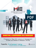 MIE Proposal - Marketing & Behavioural Workshop - PHiMSR