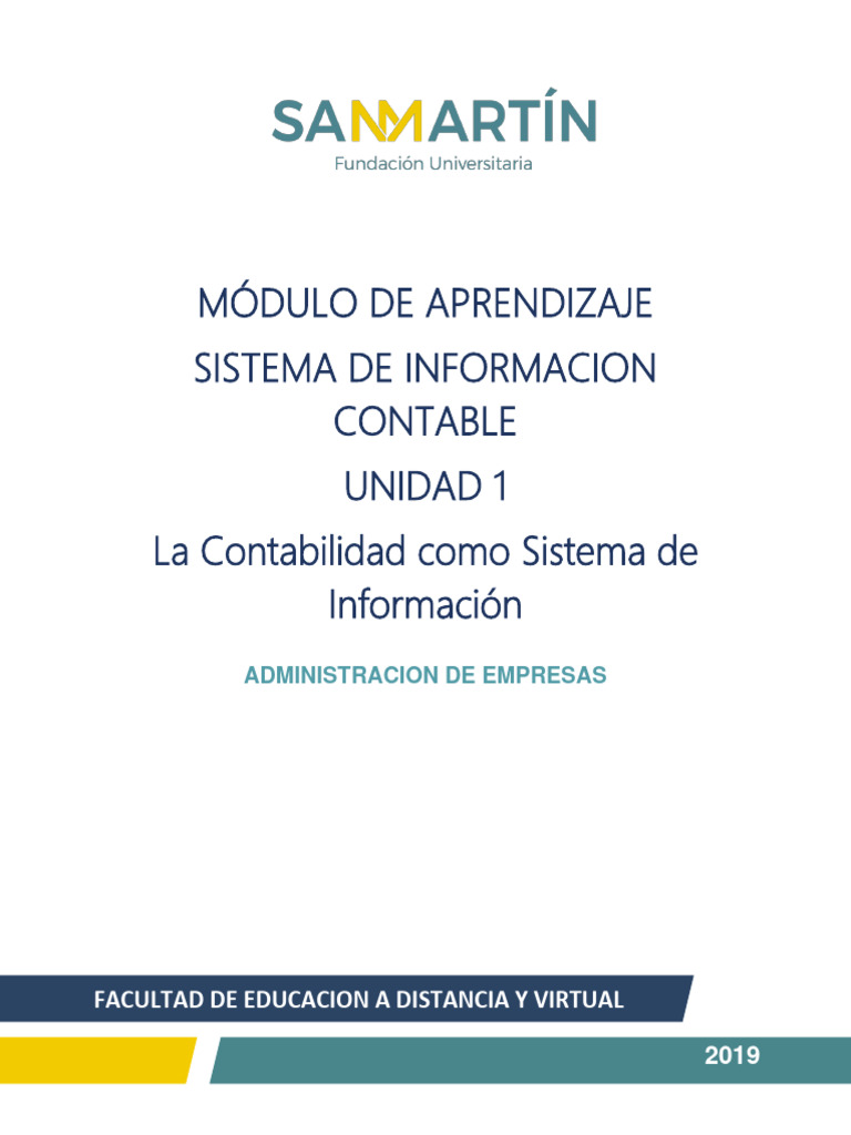 Unidad 1 La Contabilidad Como Sistema de Información | PDF ...