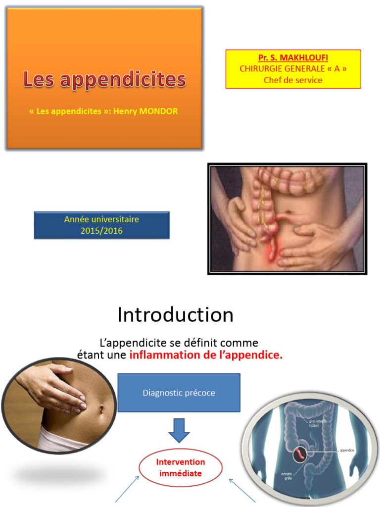 Diagnostic et traitement de l'appendicite | PDF | Médecine clinique ...