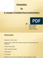 Presentation On E-Choupal (Profitable Rural Transformation)