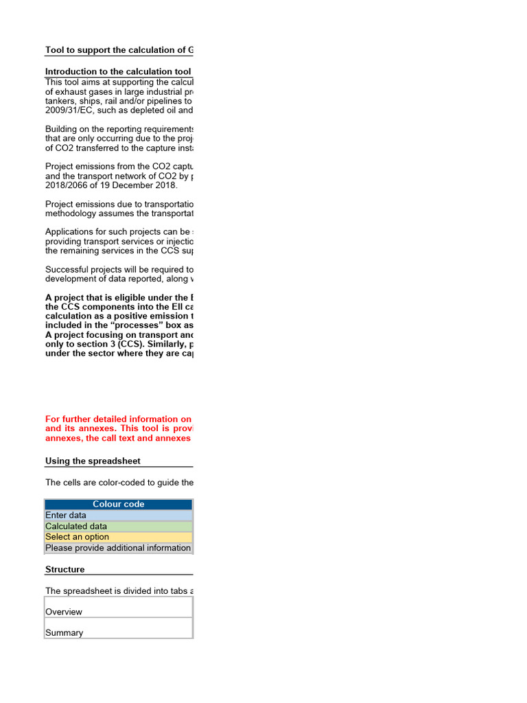 GHG Calculator Ccs Innovfund LSC en PDF