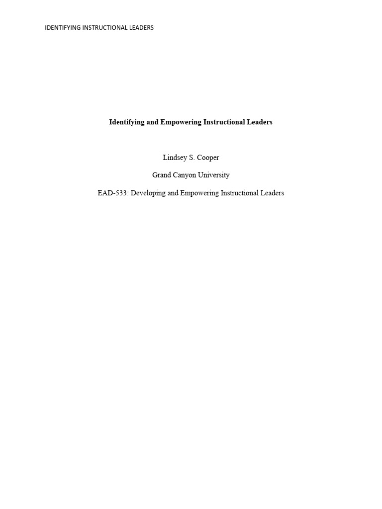 Empowering Instructional Leadership Teams | PDF | Leadership ...