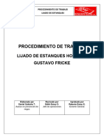 PTS - 005 Procedimiento de Trabajo Lijado de Estanque