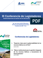 III Conferencia de Legisladores - Autoridad Nacional Del Agua