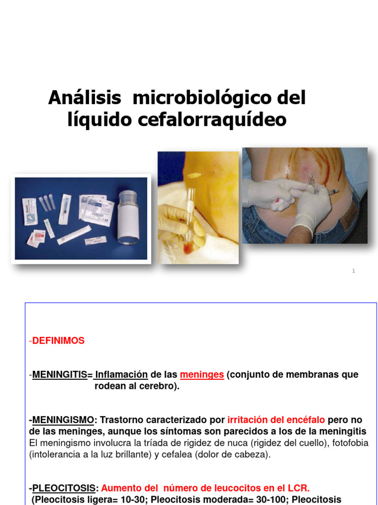 Análisis Microbiológico Del Líquido Cefalorraquídeo | PDF | Meningitis ...