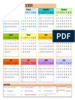 Calendrier - Scolaire 2023-2024