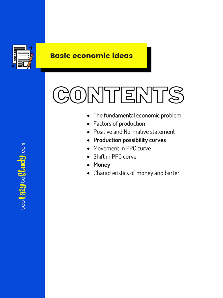 Key Concepts in Economics Explained | PDF | Opportunity Cost | Factors ...