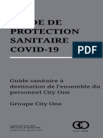 Guide de Protection Sanitaire COVID-19: Guide Sanitaire À Destination de L'ensemble Du Personnel City One Groupe City One