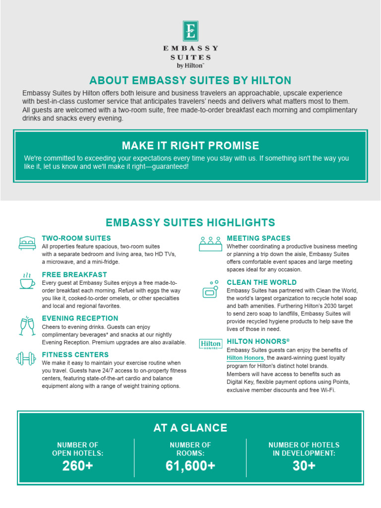 Q2 2023 Embassy Suites by Hilton Fact Sheet PDF Hotel