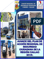 Avance Del Plan Regional de Seguridad Ciudadana de La Región Callao 2019