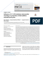 Influence of 17-4 PH Stainless Steel Powder Recycling On Properties of SLM Additive Manufactured Parts