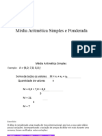 Média Aritmética Simples e Ponderada