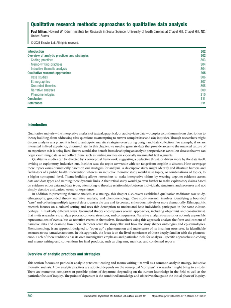 3 s2.0 B9780128186305110292 Main | PDF | Qualitative Research | Ethnography