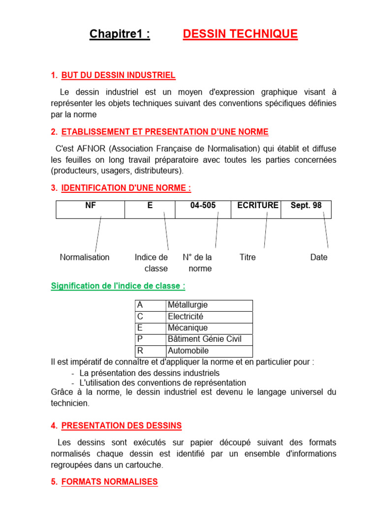 Introduction au Dessin Technique | PDF | Dessin technique | Dessin
