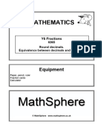 Year 6 1 Decimals Fractions