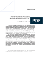 CUNHA, Pitta - Depois Do Tratado Sobre A Disciplina Orçamental