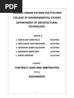 Group A Contract of Laws & Abitration Assignment