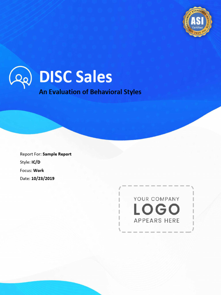 Sales DISCself Sample Report | PDF | Anger | Behavior