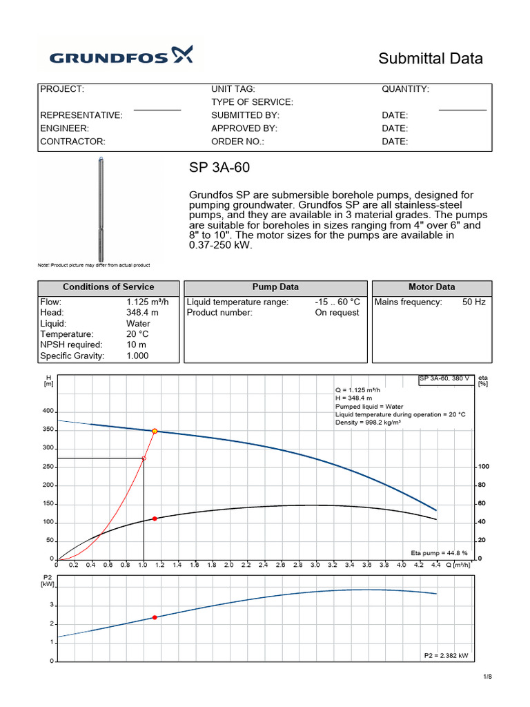 Groundfos - SP 3a-60 | PDF