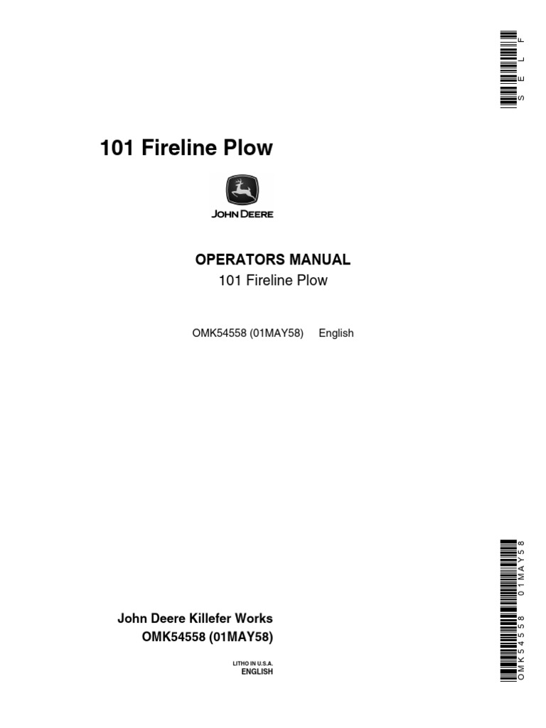 101 Fireline Plow PDF