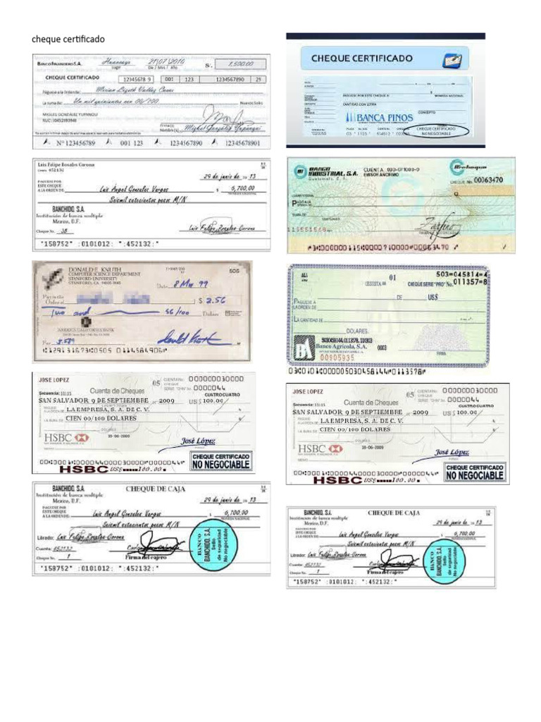Cheque Certificado Pdf