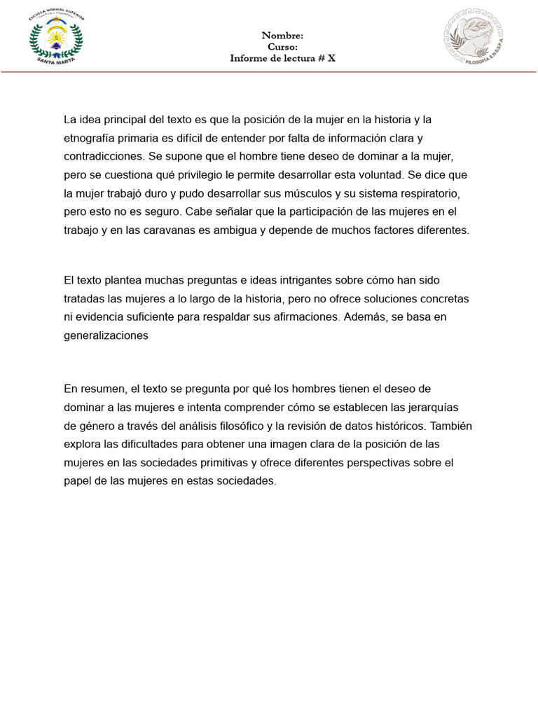 Sharoll Eguis Informme N.3 | PDF | Ciencias sociales
