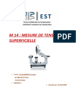 M 14: Mesure de Tension Superficielle: Noms: Elmahboub Yasmine