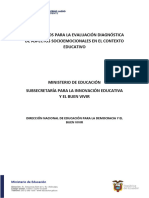 Lineamientos Para La Evaluación Diagnóstica de Aspectos Socioemocionales