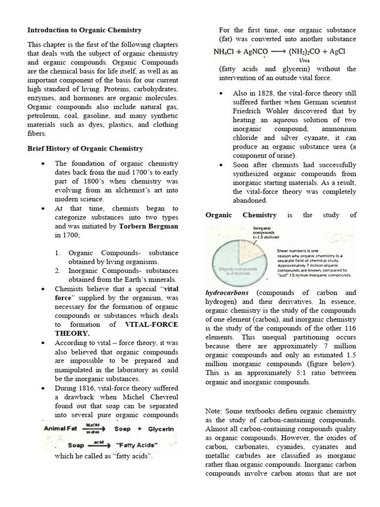 Introduction To Organic Chemistry Pdf Organic Compounds Chemical Bond
