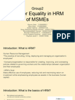 Gender Equity in HRM of MSMES