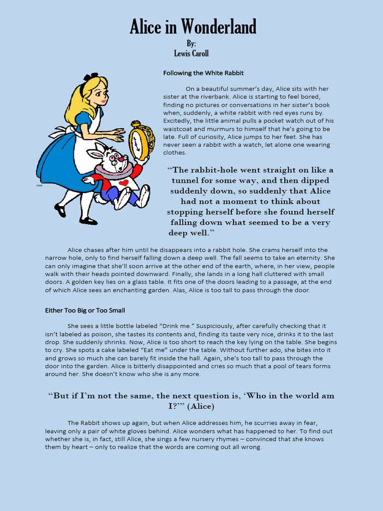 Alice in Wonderland | PDF | Works | Lewis Carroll