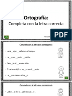 Ortografia Completar Letra Correcta