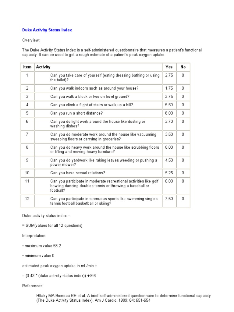 Duke Activity Status Index PDF