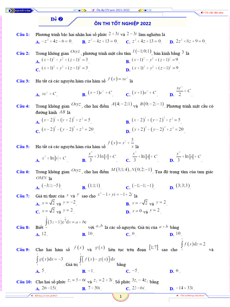 Đề toán | PDF