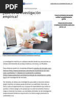 ¿Qué Es La Investigación Empírica