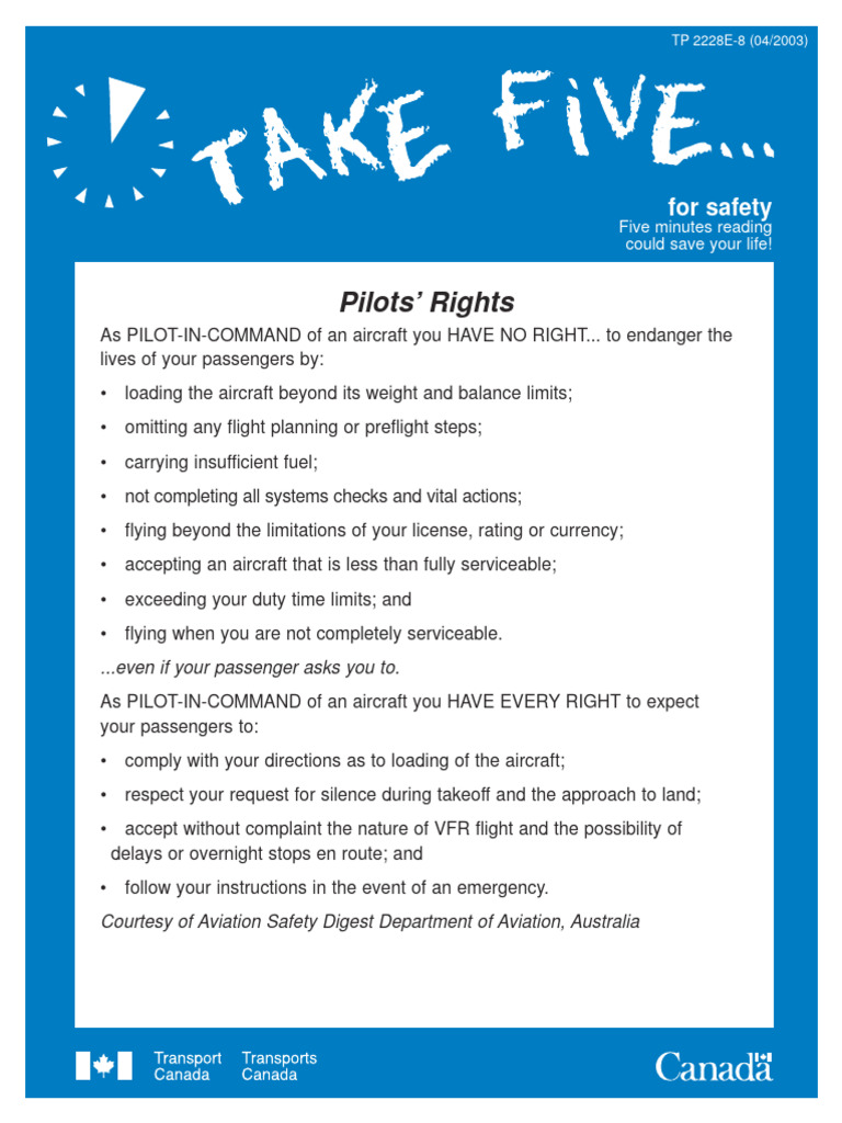 Pilots' Rights and Responsibilities Guide | PDF