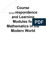 Learning Modules For Mathematics in The Modern World For Prelims