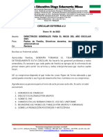 Circular Externa #2 - Inicio Del Año Escolar - Direct Grales