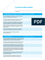 Quality Criteria For Laureas Online Studies