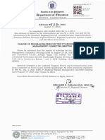 Advisory No. 128, S. 2023 August 17, 2023 - CHANGE OF PROGRAM MATRIX FOR THE 3RD REGIONAL REGULAR MANAGEMENT COMMITTEE MEETING