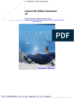 Managerial Economics 8th Edition Samuelson Solutions Manual