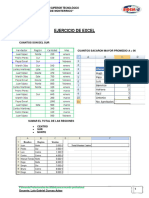 Ejercicio de Excel