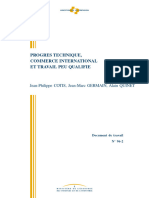 Progres Technique, Commerce International Et Travail Peu Qualifie