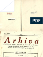 Arhiva Științifică Și Literară, 1940