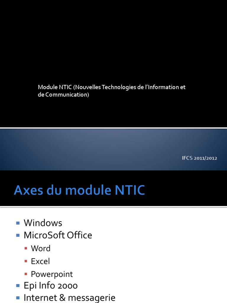 Introduction aux NTIC et Informatique | PDF | Technologies de l ...