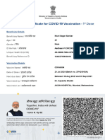 Sagar Covid - 19 Certificate