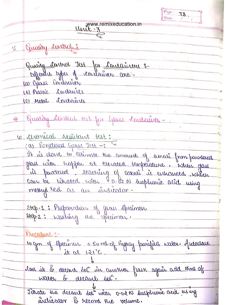 Quality Assurance Unit 3 Notes | PDF