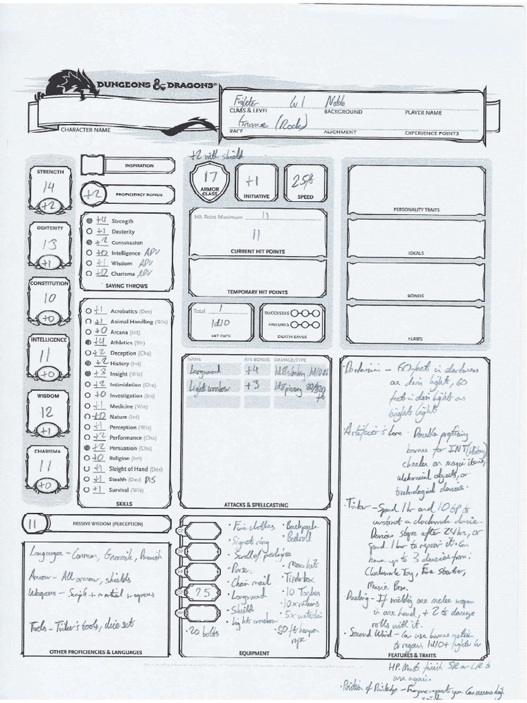 DND Starter Characters PDF