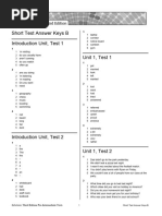 Progress Test Answer Keys B | PDF | Clothing | Foods
