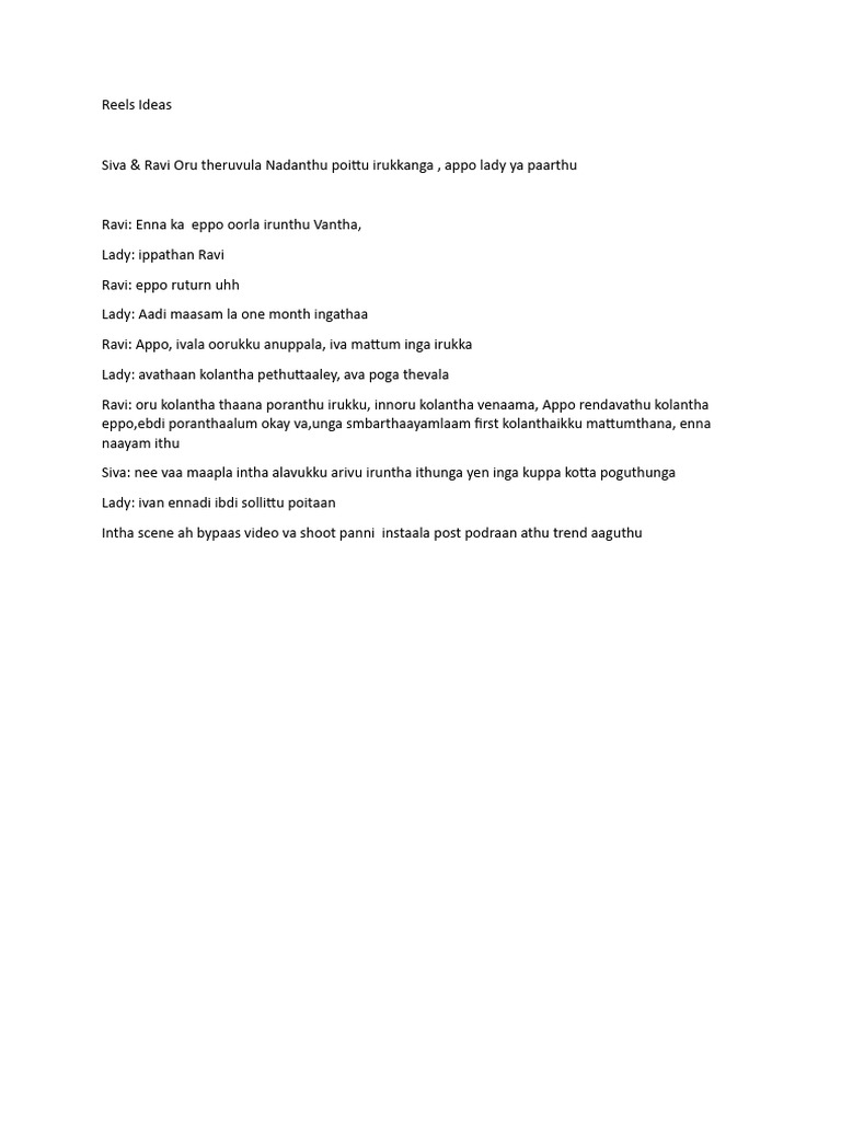 Reels Ideas | PDF | Language Arts & Discipline | Religion & Spirituality